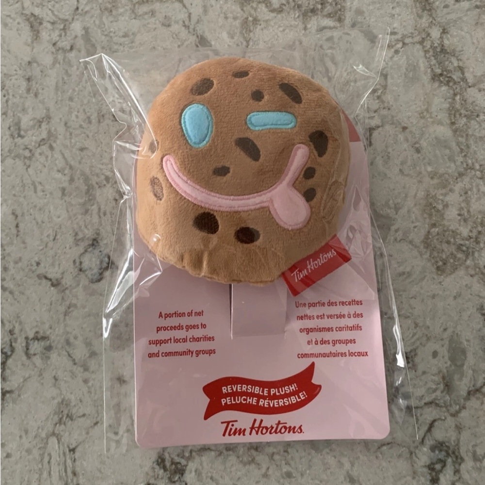 Tim Hortons Smile Cookie Plush Reversible Plush Toy - BRAND NEW 2025
